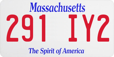 MA license plate 291IY2