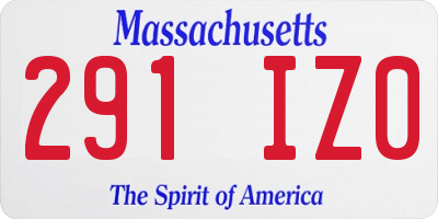MA license plate 291IZ0