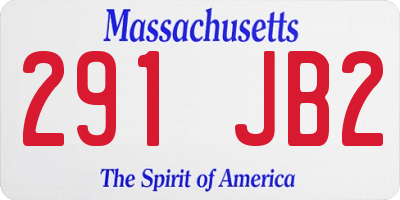 MA license plate 291JB2