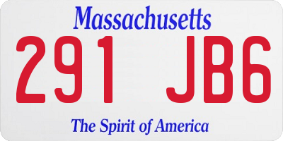 MA license plate 291JB6