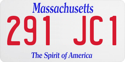 MA license plate 291JC1