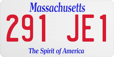 MA license plate 291JE1