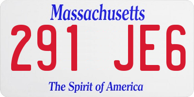 MA license plate 291JE6