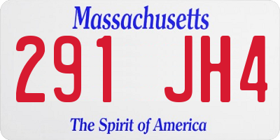MA license plate 291JH4