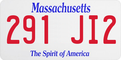 MA license plate 291JI2