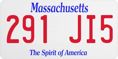 MA license plate 291JI5