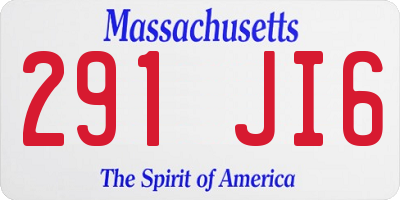 MA license plate 291JI6
