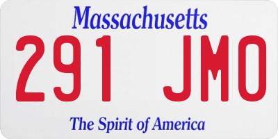 MA license plate 291JM0