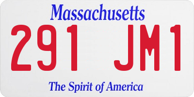 MA license plate 291JM1