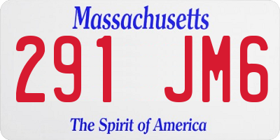 MA license plate 291JM6