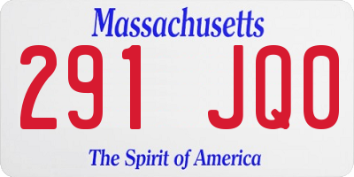 MA license plate 291JQ0