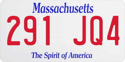 MA license plate 291JQ4