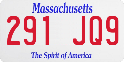 MA license plate 291JQ9