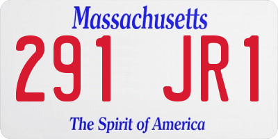MA license plate 291JR1