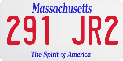 MA license plate 291JR2