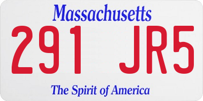 MA license plate 291JR5