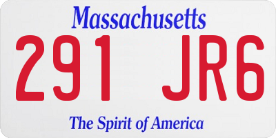 MA license plate 291JR6