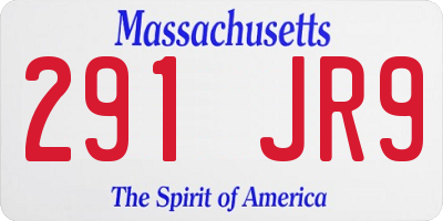 MA license plate 291JR9