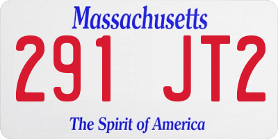 MA license plate 291JT2