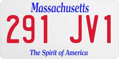 MA license plate 291JV1
