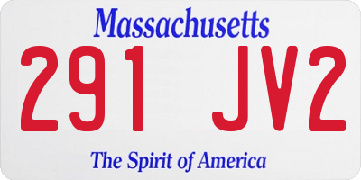 MA license plate 291JV2