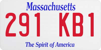 MA license plate 291KB1