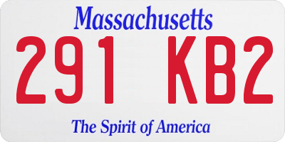 MA license plate 291KB2