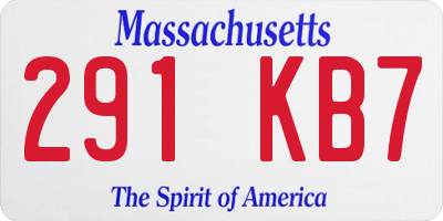MA license plate 291KB7