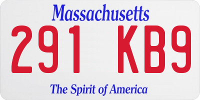 MA license plate 291KB9