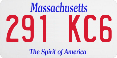 MA license plate 291KC6