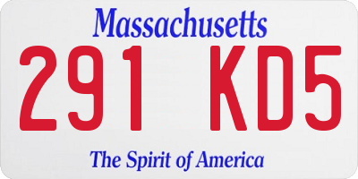 MA license plate 291KD5