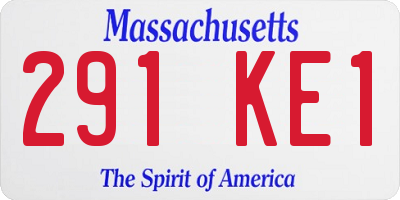 MA license plate 291KE1