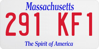 MA license plate 291KF1