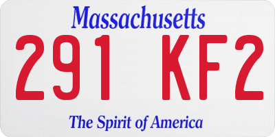 MA license plate 291KF2