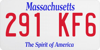 MA license plate 291KF6