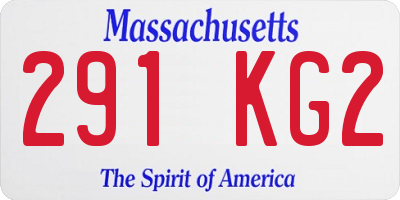 MA license plate 291KG2