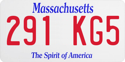 MA license plate 291KG5