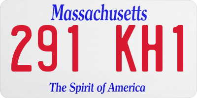 MA license plate 291KH1