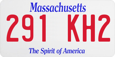 MA license plate 291KH2