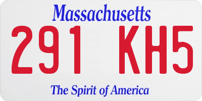 MA license plate 291KH5