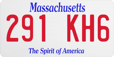 MA license plate 291KH6