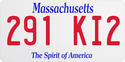 MA license plate 291KI2