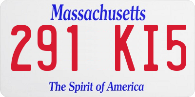 MA license plate 291KI5