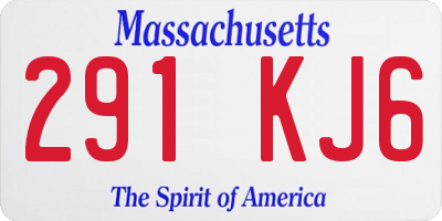 MA license plate 291KJ6