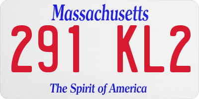MA license plate 291KL2