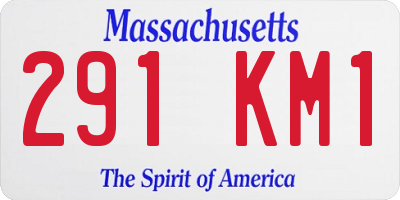 MA license plate 291KM1