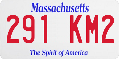 MA license plate 291KM2