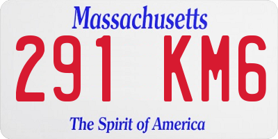 MA license plate 291KM6