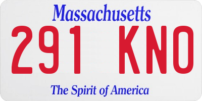 MA license plate 291KN0