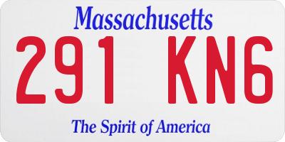 MA license plate 291KN6